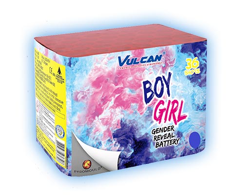 gender reveal vuurwerk pot kopen vulcan bij Dolfijn Vuurwerk in belgie battery cake pyromould roze vuurwerk kopen blauw vuurwerk kopen voor jongen of meisje siervuurwerk originele manier gender reveal fireworks pink blue